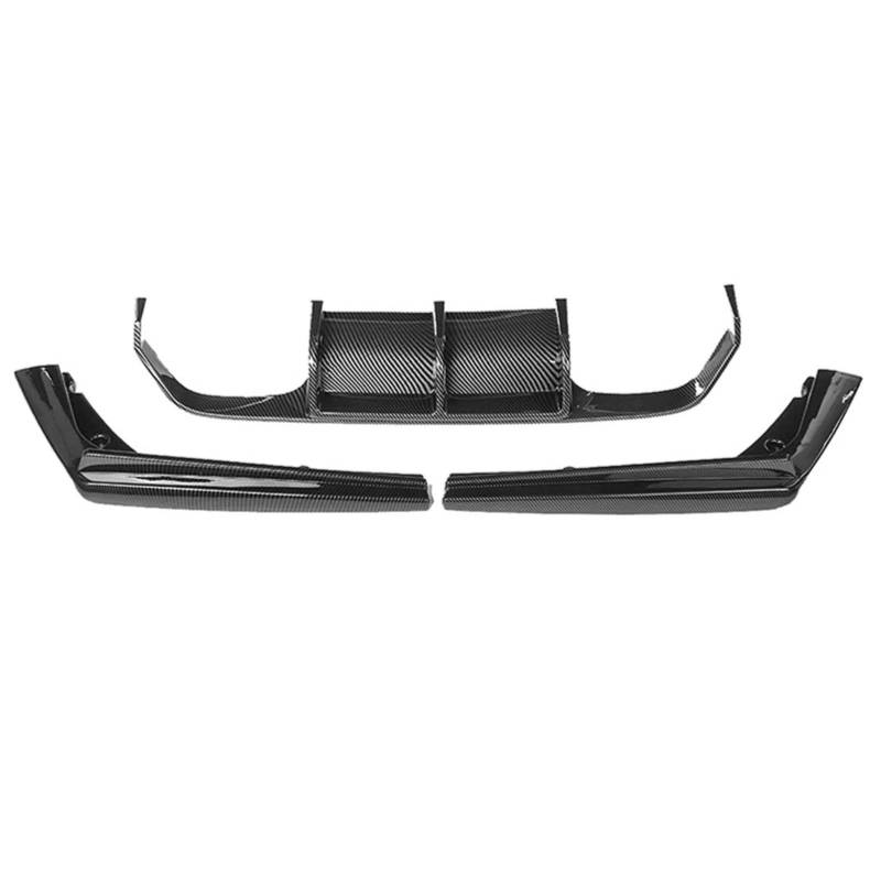 Auto Heckspoiler Für F80 Für M3 F82 Für M4 2015-2020 3X Auto Heckstoßstange Lip Diffusor Spoiler Seitensplitter Schürze Klappen Chassis Spoiler Deflektor Kofferraum Spoiler Flügel(Carbon Fiber Look) von ONETREND