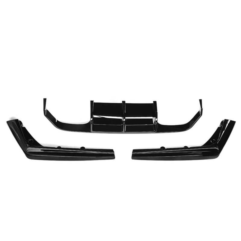 Auto Heckspoiler Für F80 Für M3 F82 Für M4 2015-2020 3X Auto Heckstoßstange Lip Diffusor Spoiler Seitensplitter Schürze Klappen Chassis Spoiler Deflektor Kofferraum Spoiler Flügel(Glossy Black) von ONETREND
