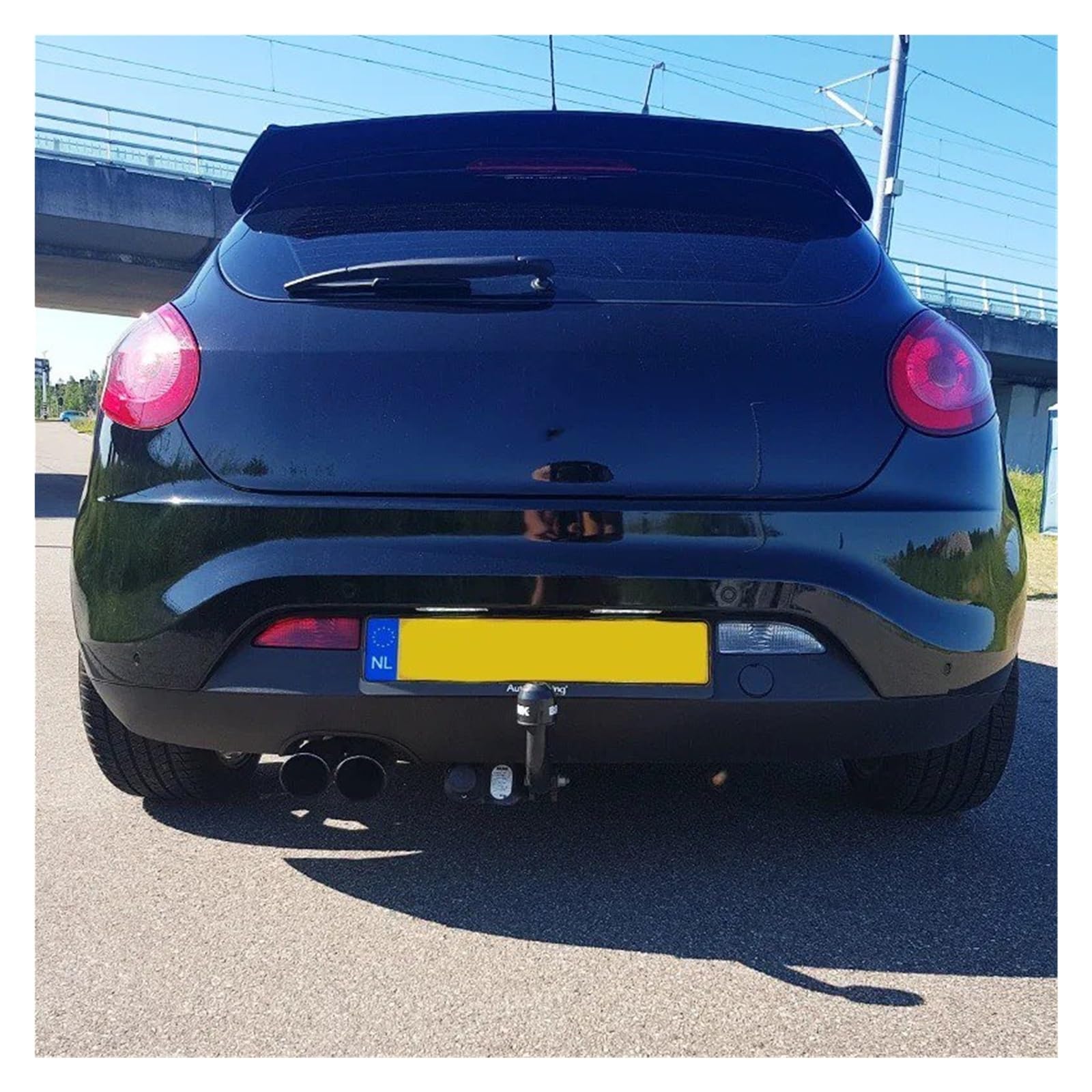Auto Heckspoiler Für FIAT Für Bravo II 2006-2016 Autospoiler-Flügellippenabdeckung Für ABS Von Für DIY Gloss Black Carbon Look Body Kit Kofferraum Spoiler Flügel(Carbon Fiber Look) von ONETREND