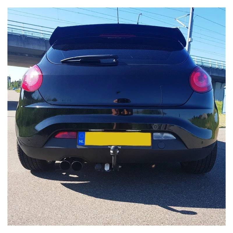 Auto Heckspoiler Für FIAT Für Bravo II 2006-2016 Autospoiler-Flügellippenabdeckung Für ABS Von Für DIY Gloss Black Carbon Look Body Kit Kofferraum Spoiler Flügel(Carbon Fiber Look) von ONETREND