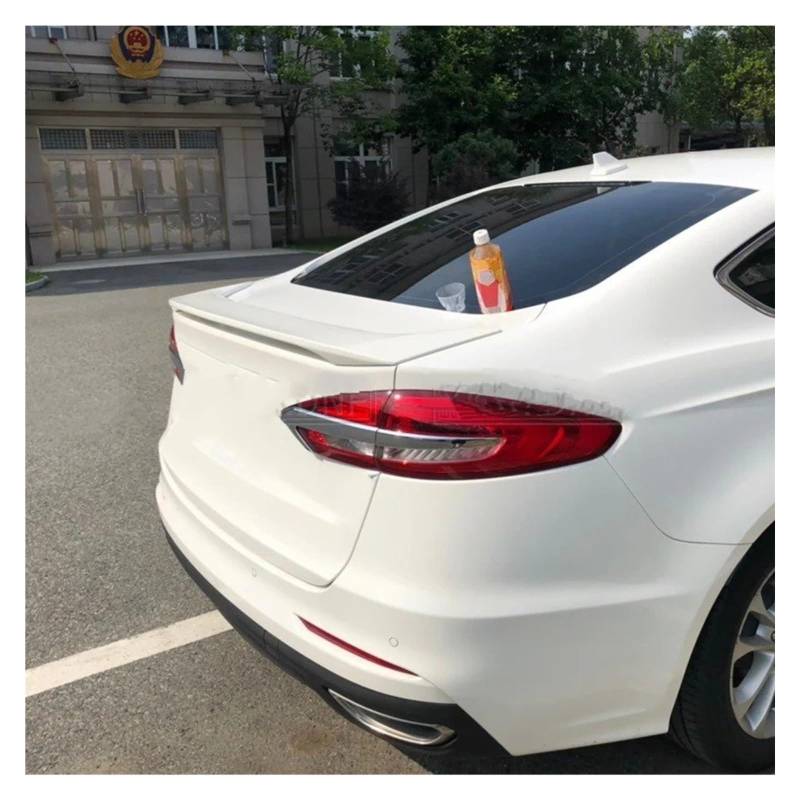 Auto Heckspoiler Für Ford Für Mondeo Für Fusion 2013-2019 Für ABS Heckspoiler Spoiler Kunststoff Auto Heckspoiler Lippe Kofferraum Spoiler Flügel(White) von ONETREND