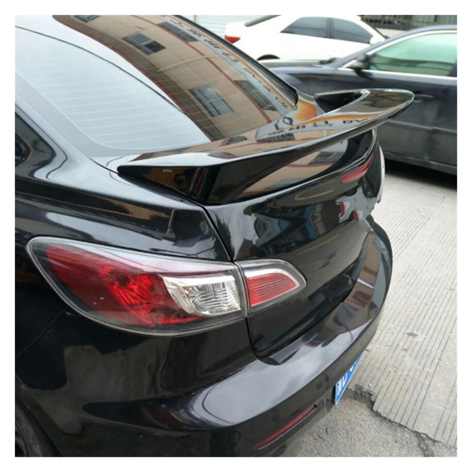 Auto Heckspoiler Für Mazda 3 Spoiler 2011 2012 2013 4 Türen Heckflügel Dekoration Für ABS-Kunststoff Unlackiert Primer Heckspoiler Kofferraum Spoiler Flügel(ABS Unpainted) von ONETREND