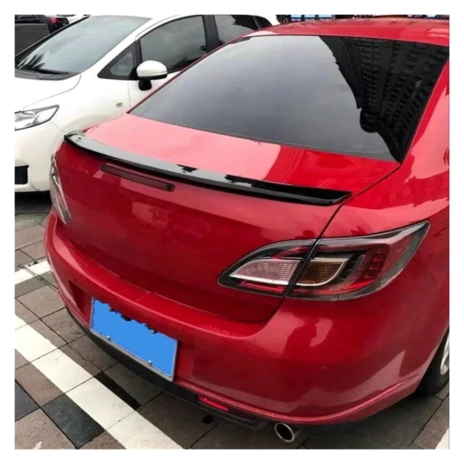 Auto Heckspoiler Für Mazda 6 Spoiler 2009-2014 Für Mazda 6 Limousine Spoiler Für ABS Kunststoff Material Auto Hinten Flügel Farbe Hinten Spoiler Kofferraum Spoiler Flügel(White) von ONETREND
