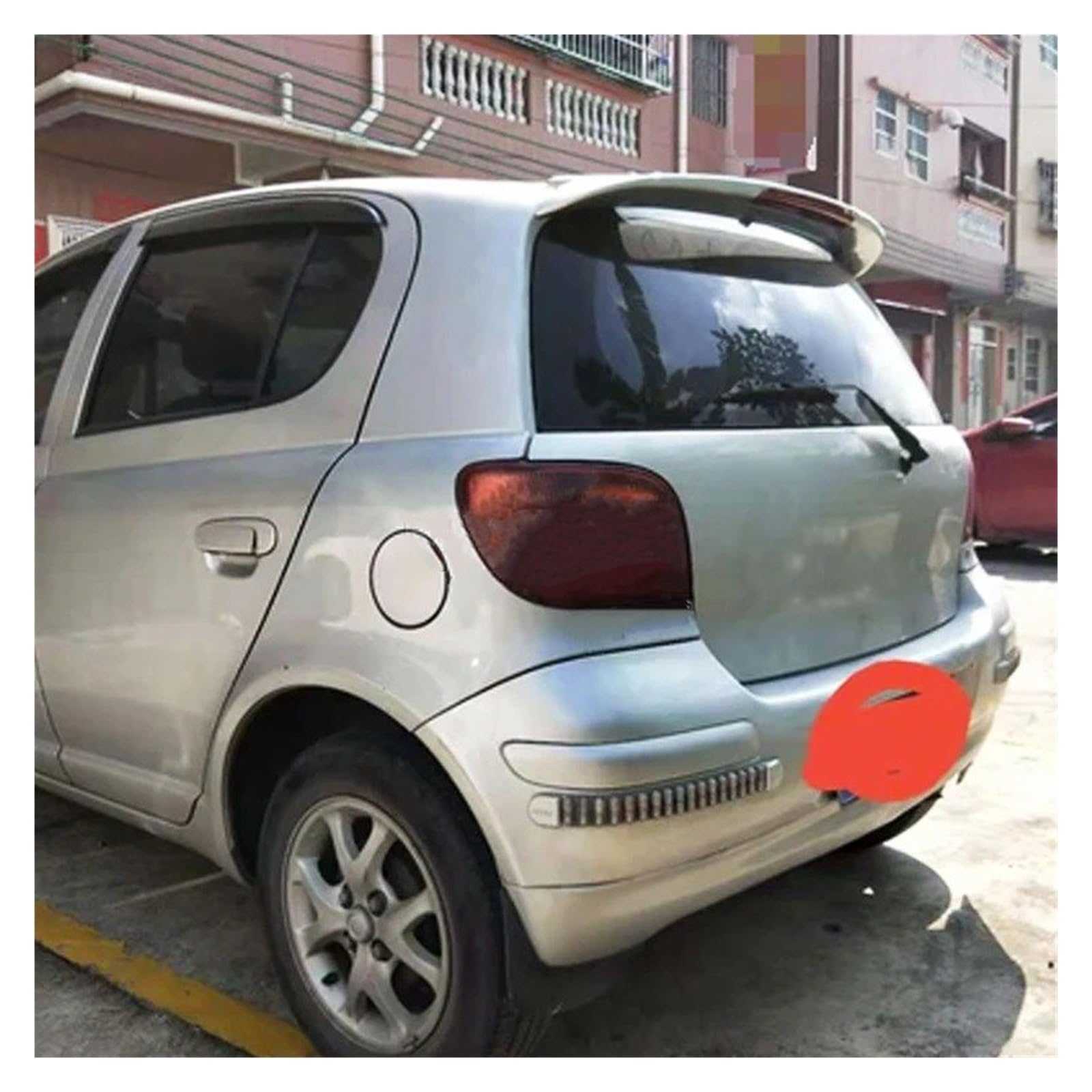 Auto Heckspoiler Für Toyota Für Vitz Für Echo Für Yaris Spoiler 2002 04 06 08 10-2013 ABS-Material Auto Heckklappe Heckklappe Zubehör Body Kit Kofferraum Spoiler Flügel(Unpainted Primer) von ONETREND