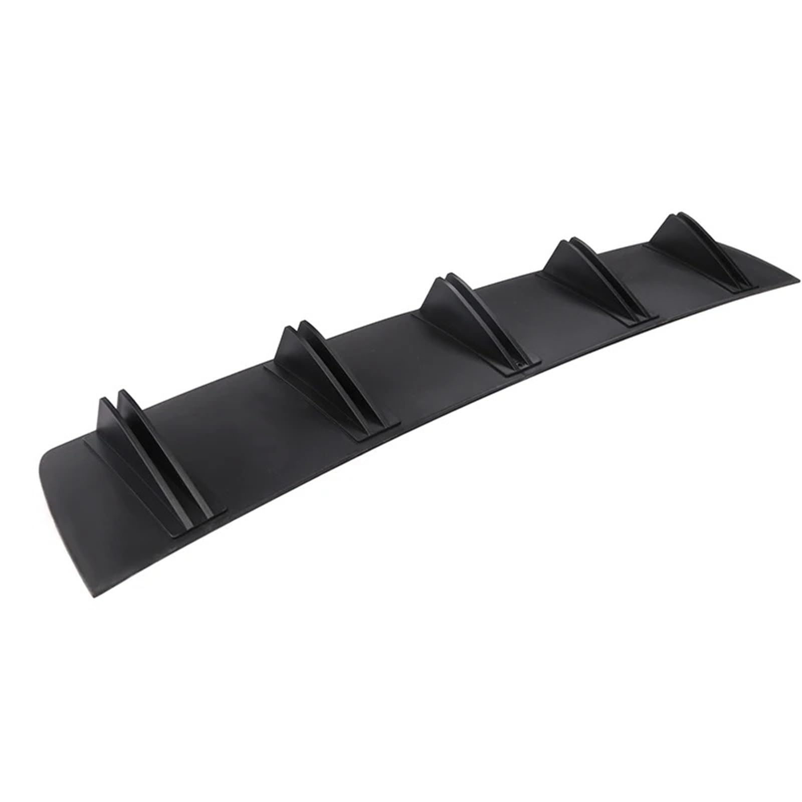 Auto Heckspoiler Universal Auto Heckstoßstangenlippe ABS Doppelflügel Heckhai Chassis Fin Style Gebogene Stoßstangenlippe Diffusor Antikollision 2 In 1 Kofferraum Spoiler Flügel(Black) von ONETREND