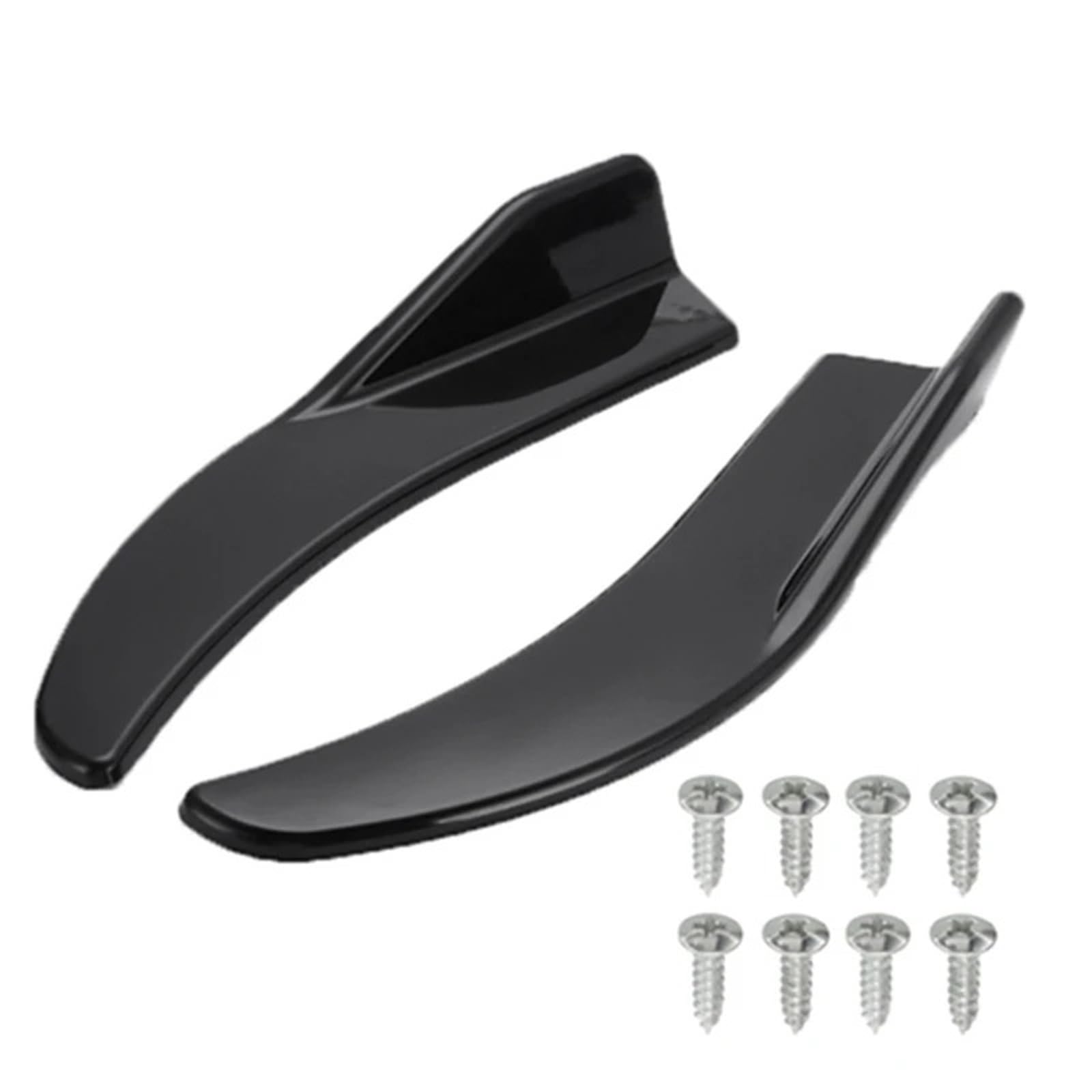 Auto Heckspoiler Universal Auto Vorne Hinten Stoßstange Streifen Lip Spoiler Diffusor Splitter Scratch Protector Carbon Fiber Winglets Seite Rock Erweiterung Kofferraum Spoiler Flügel(Black 1) von ONETREND
