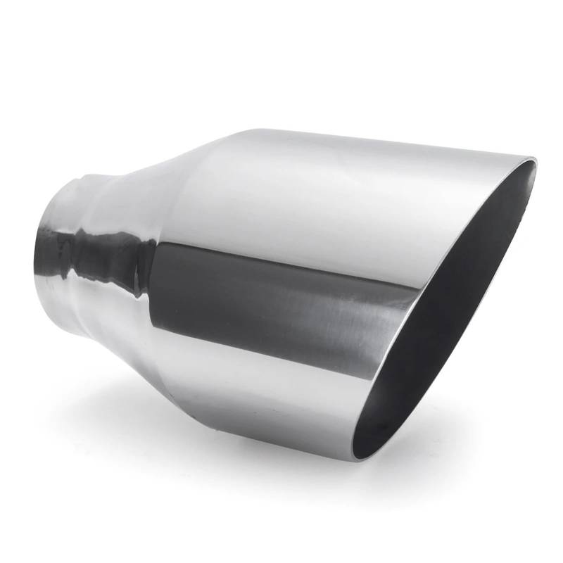 Endrohrblende 1/2 STÜCKE 57mm Einlass 101mm Auslass Universal Auto Auspuffspitze Auspuffrohr Schalldämpfer Doppelwandiges Hinteres Endrohr Edelstahl Auto Auspuff Endrohr(1pc) von ONETREND