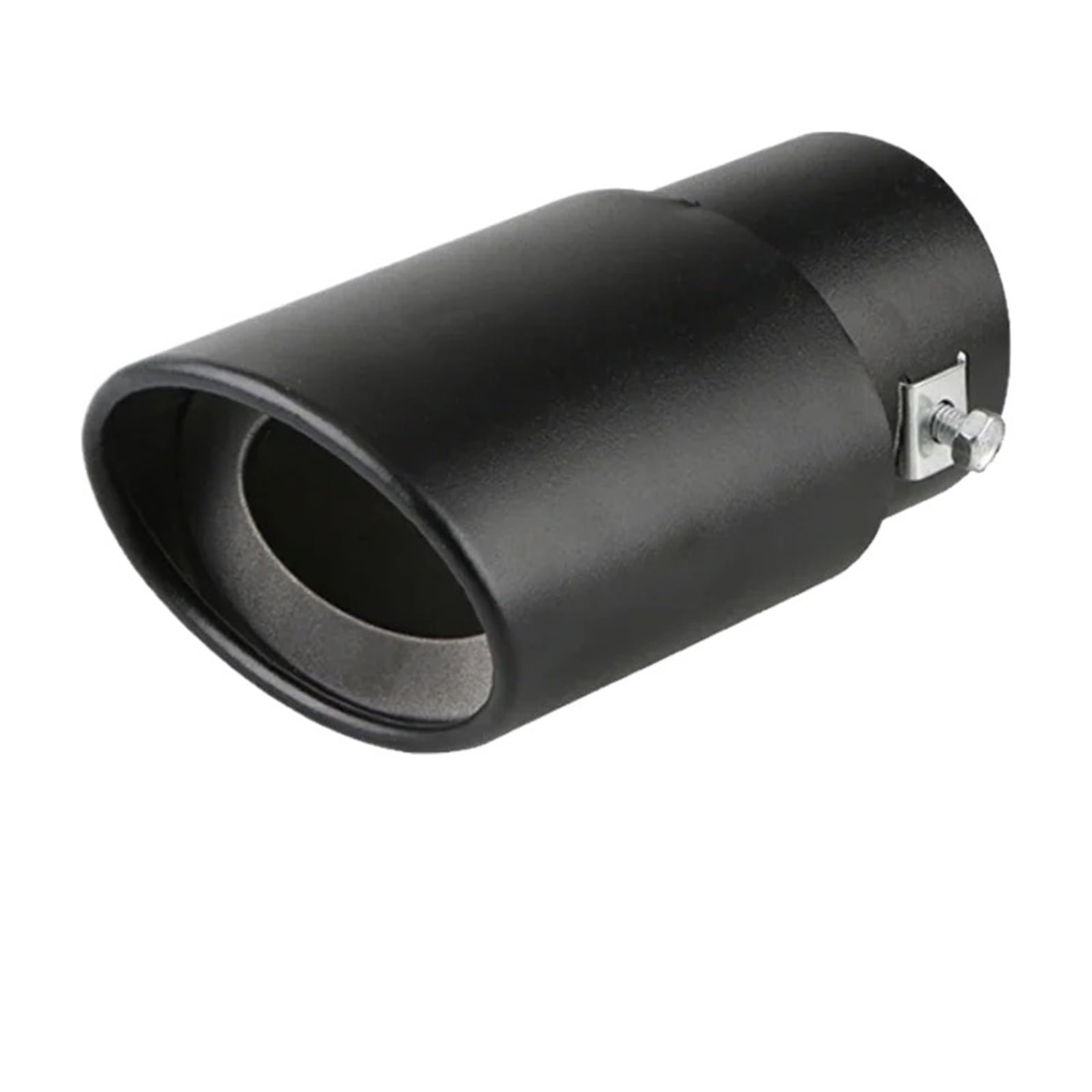 Endrohrblende 1 STÜCKE 2,5 "Einlass Auto Auto Auspuff Schalldämpfer Spitze Rohr Edelstahl Chrom Trim Hinten Schwanz Kehle Für Die Meisten Autos Auto Auspuff Endrohr(Black Straight) von ONETREND