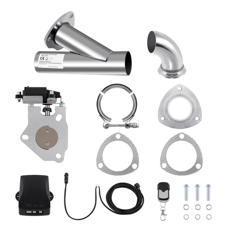 Endrohrblende 2/2,25/2,5/3 Zoll Elektrischer Auspuffschalldämpfer Auto-Auspuff-Ausschaltventil-Kit Edelstahl-Schaltersystem Mit Fernbedienung Auto Auspuff Endrohr(2.25inch) von ONETREND