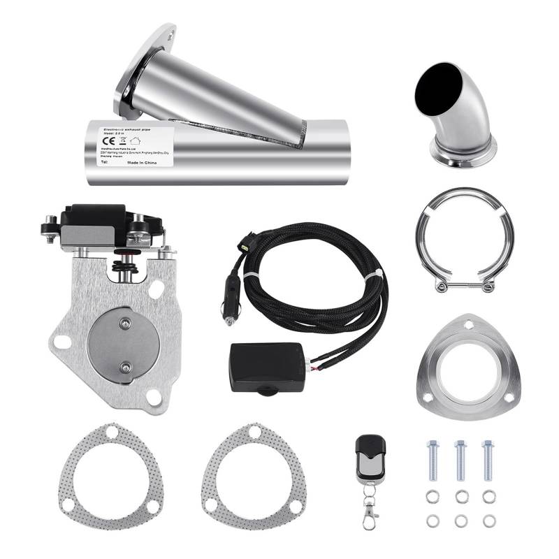 Endrohrblende 2/2,25/2,5/3 Zoll Elektrischer Auspuffschalldämpfer Auto-Auspuff-Ausschaltventil-Kit Edelstahl-Schaltersystem Mit Fernbedienung Auto Auspuff Endrohr(2.5inch) von ONETREND