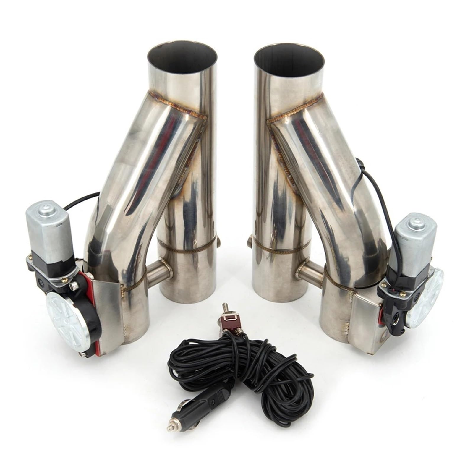 Endrohrblende 2.0 2.5,3 Zoll Ss304 1 Drag 2 Doppelventilauspuff Für E-Cut Für Out Pipe Schalldämpfer Bypass Auspuffblende Unterrohrschaltersteuerung Auto Auspuff Endrohr(3.0inch(76mm)) von ONETREND