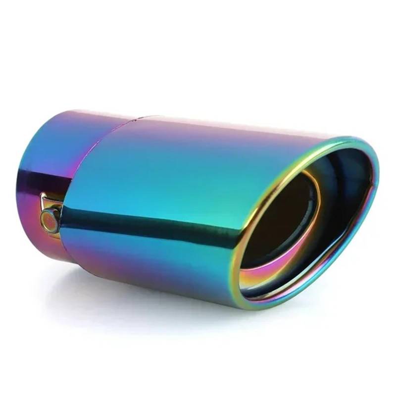 Endrohrblende Auto-Auspuff-Schalldämpferspitze Einzel-/Doppelauslass Rund Edelstahl Auto-Heck Chrom Rund Auspuffrohr Endschalldämpferspitze Auto Auspuff Endrohr(E Straight Bend) von ONETREND