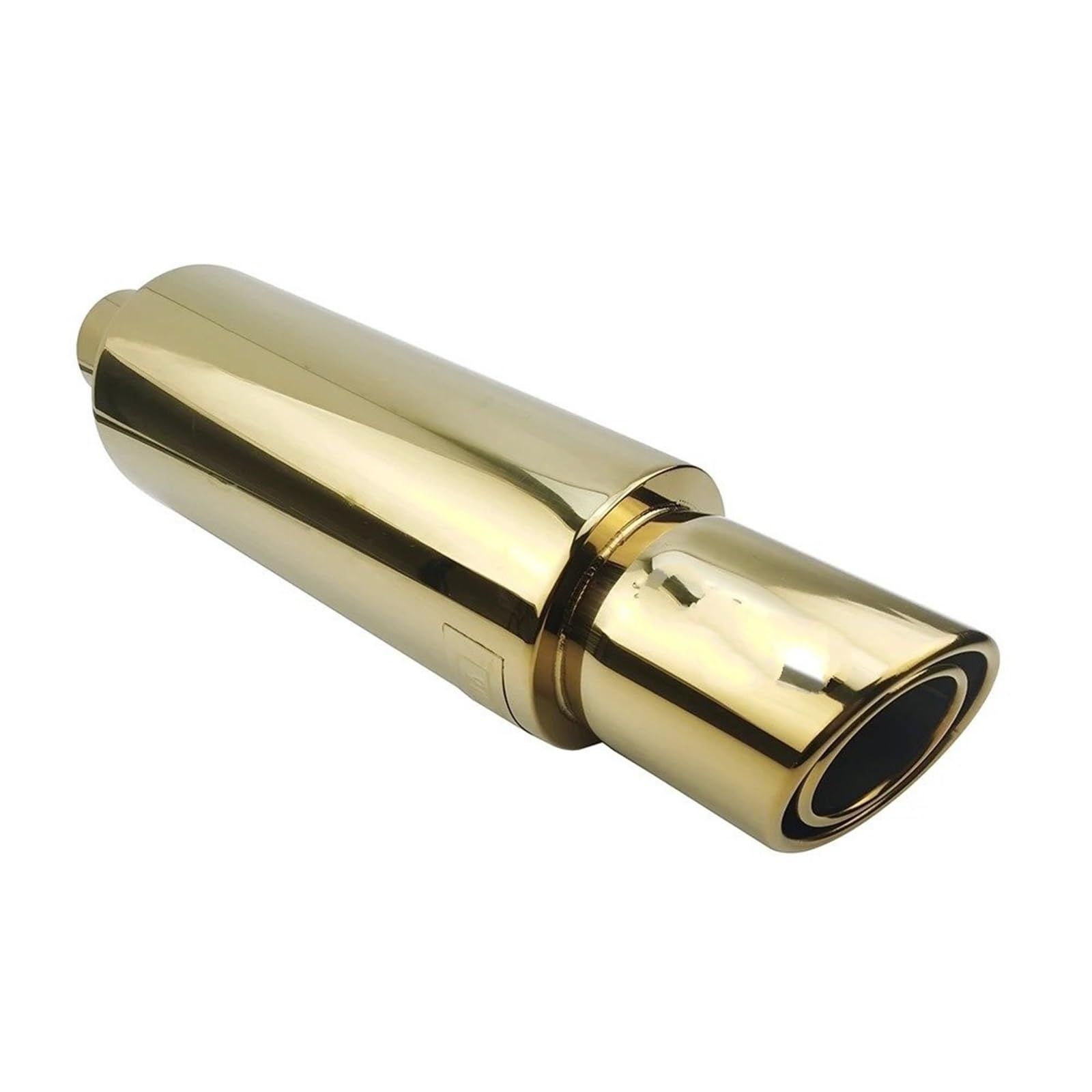 Endrohrblende Auto-Auspuff-Spitzensysteme Schalldämpfer-Endrohr Universal Edelstahl Doppel-Endrohr Sound Sports Auto 63 76MM Auto Auspuff Endrohr(GOLDEN 63MM) von ONETREND