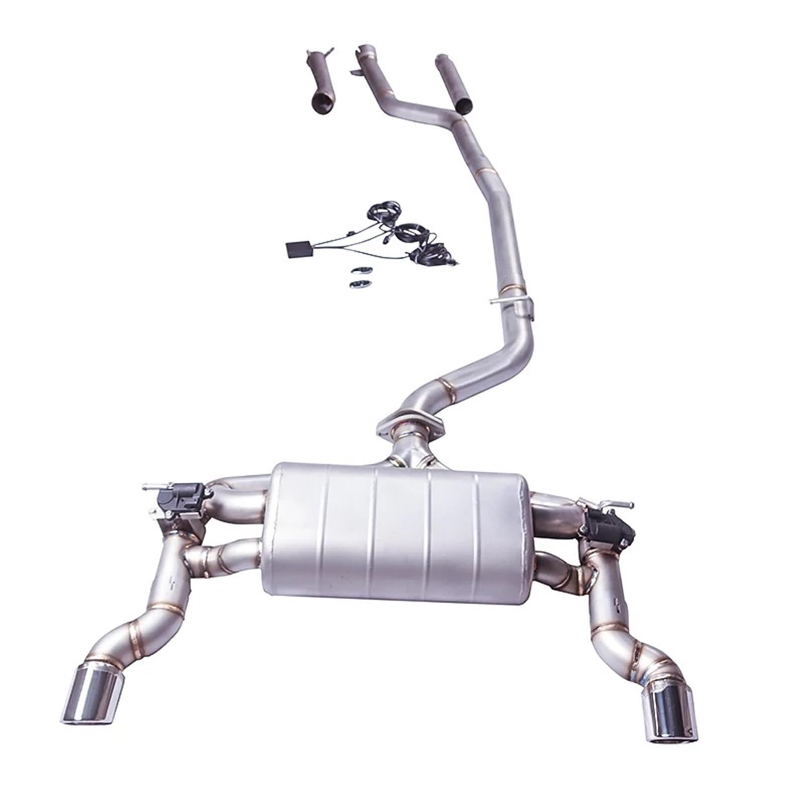 Endrohrblende Für 335i F30 3.0T 2016-2016 Edelstahl Catback Auspuffanlage Schalldämpfer Mit Ventil Geeignet Auto Auspuff Endrohr(F30*) von ONETREND