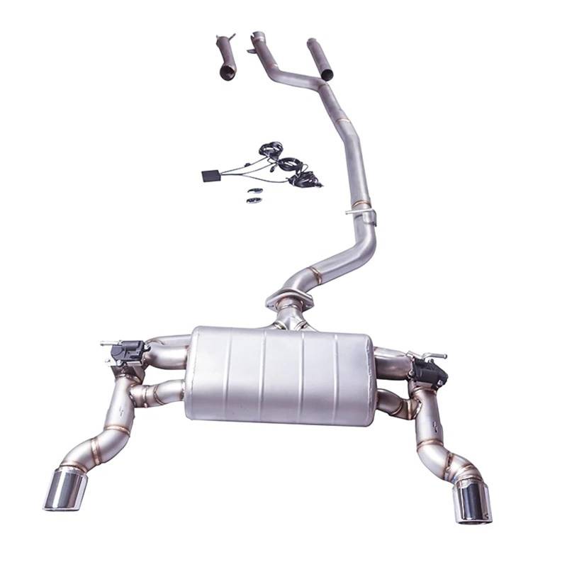 Endrohrblende Für 335i F30 3.0T 2016-2016 Edelstahl Catback Auspuffanlage Schalldämpfer Mit Ventil Geeignet Auto Auspuff Endrohr(F30*) von ONETREND