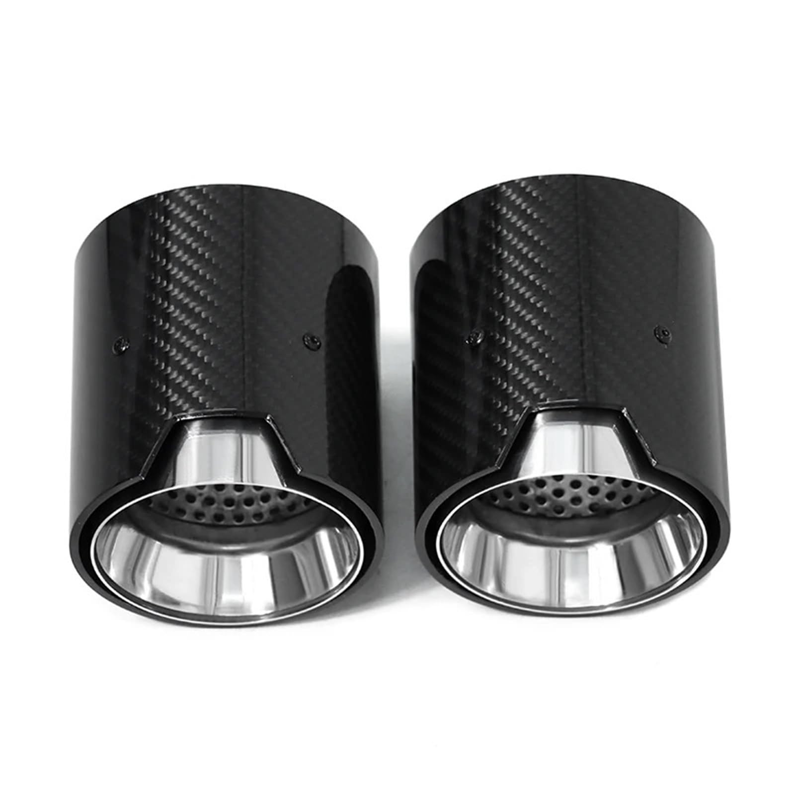 Endrohrblende Für 3er G20 G21 320d 320i 330i 2020–2024 Performance Carbon Fiber Auspuffanlage Düse Schalldämpfer Endrohr Auto Auspuff Endrohr(Silver) von ONETREND