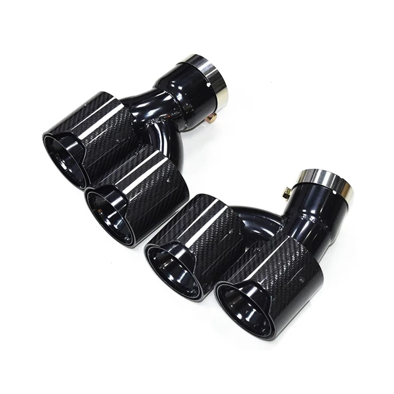 Endrohrblende Für 5 Series G30 G31 525i 530i 528i 2018+ Auspuffblende Endrohrumbau Quad-Schalldämpferspitze Performance-Auspuffanlagen Auto Auspuff Endrohr(Carbon Fiber B) von ONETREND
