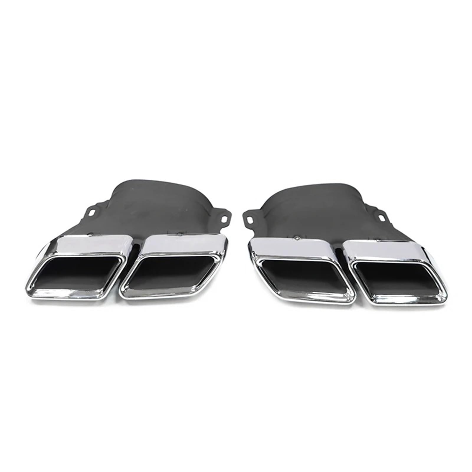 Endrohrblende Für Benz C63 W205 C200 C300 C180 C260 2015+ Schalldämpferspitzen Endrohrdüse Auto Quad Auspuffspitze Edelstahl Auto Auspuff Endrohr(Silver) von ONETREND