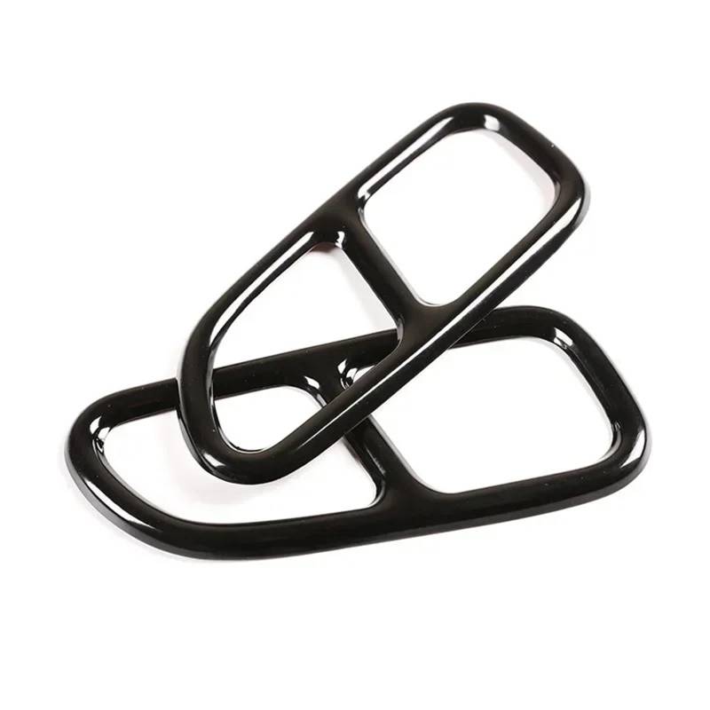 Endrohrblende Für Benz Für CLA W117 2013-2016 2X Auto Edelstahl Schwanz Kehle Auspuffrohr Schalldämpfer Spitze Abdeckung Borte Auto Auspuff Endrohr(Black) von ONETREND