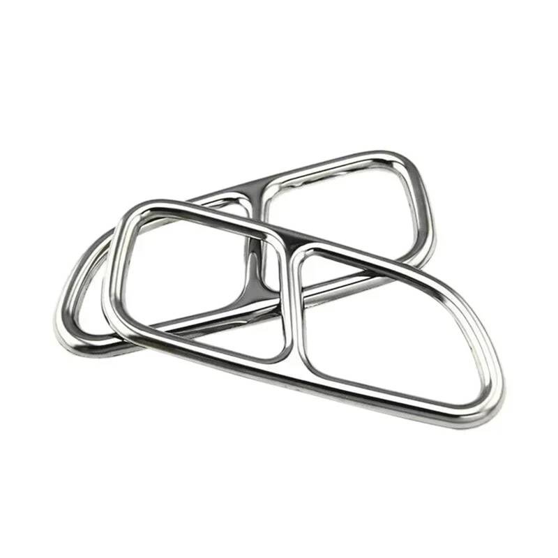 Endrohrblende Für Benz Für CLA W117 2013-2016 2X Auto Edelstahl Schwanz Kehle Auspuffrohr Schalldämpfer Spitze Abdeckung Borte Auto Auspuff Endrohr(Silver) von ONETREND