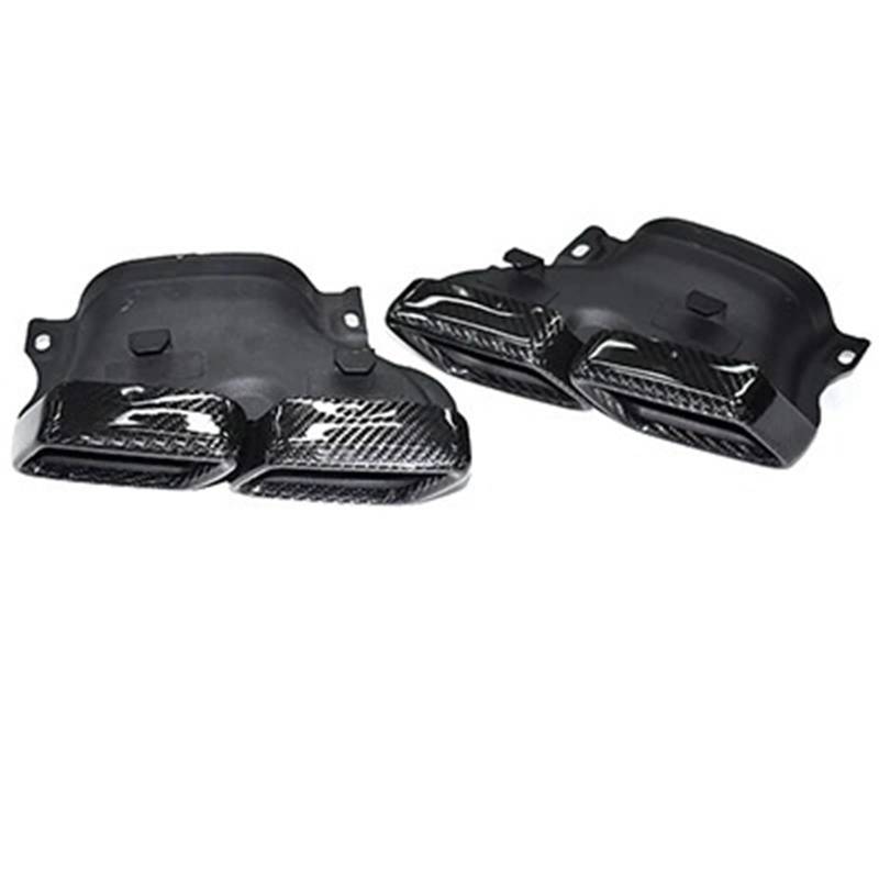 Endrohrblende Für C-Klasse W205 C63 Für S-Klasse W222 S63 Für GLE63 Für GLS63 Auspuffrohr Für AMG Carbon Schalldämpfer Spitze Düse Auto Auspuff Endrohr(Carbon Fiber A*MG) von ONETREND