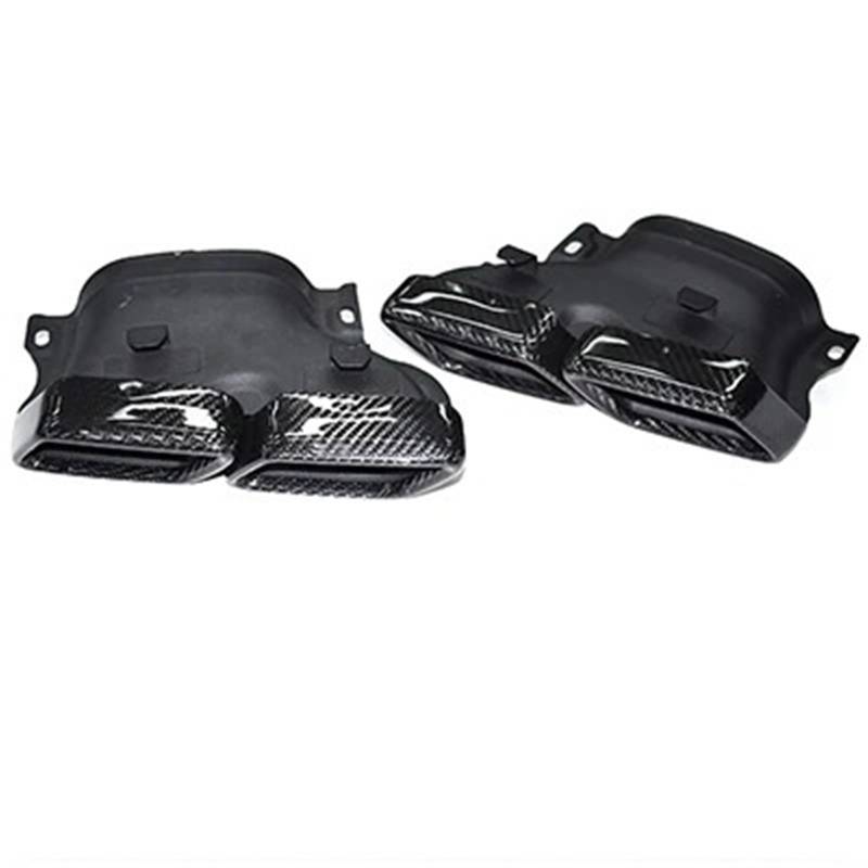 Endrohrblende Für C-Klasse W205 C63 Für S-Klasse W222 S63 Für GLE63 Für GLS63 Auspuffrohr Für AMG Carbon Schalldämpfer Spitze Düse Auto Auspuff Endrohr(Carbon Fiber AK) von ONETREND