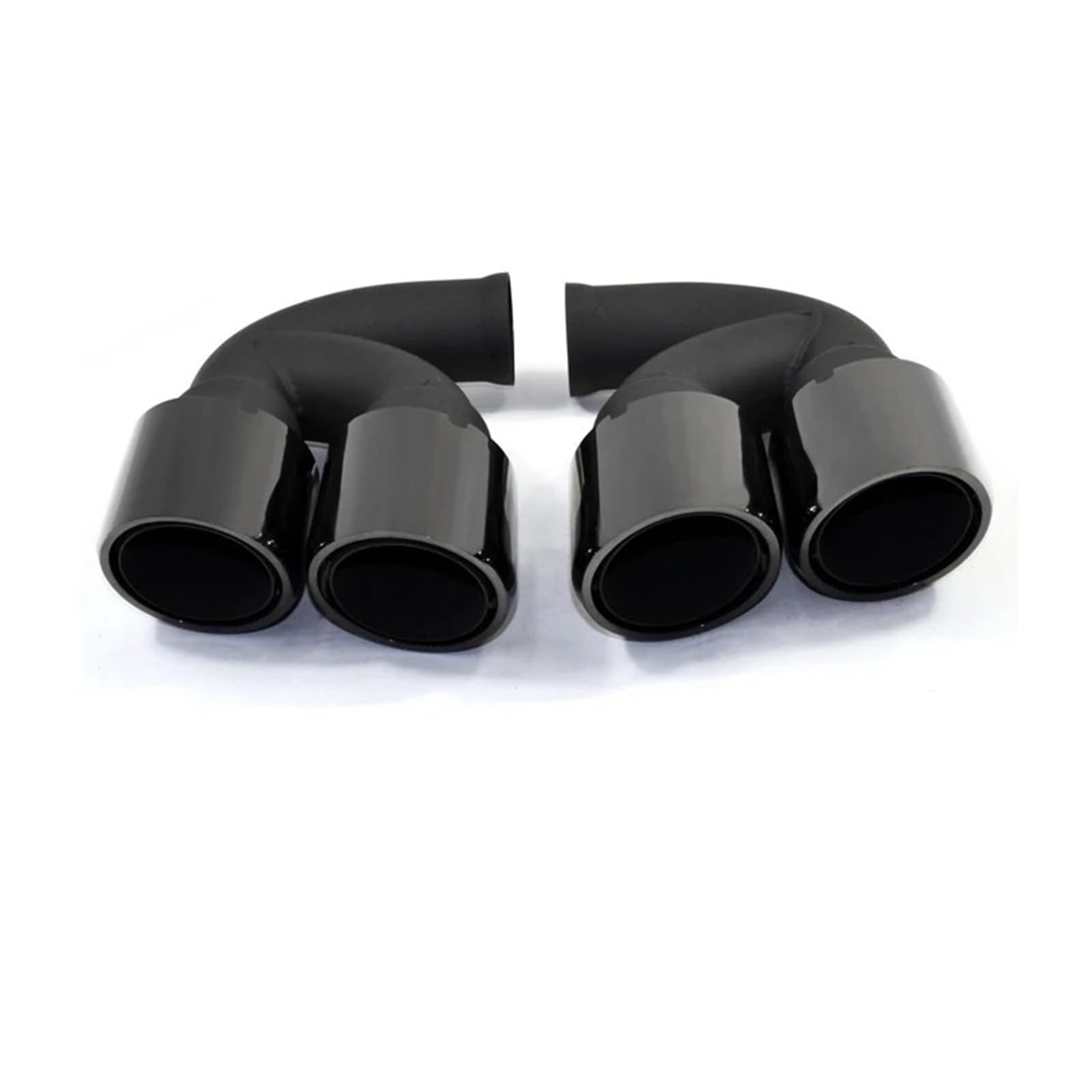 Endrohrblende Für Cayenne 958 92A V6 V8 2011-2014 Schwarzes Hinteres Auspuffrohr Auspuffanlage Schalldämpfer Autozubehör Quad-Auspuffspitze Auto Auspuff Endrohr(Black Short) von ONETREND