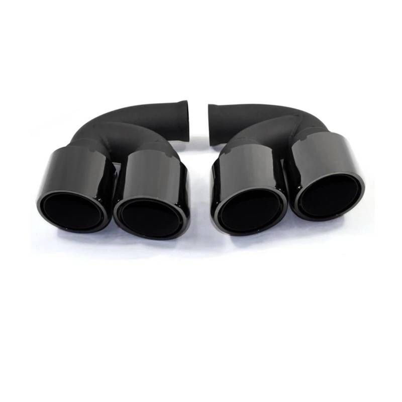 Endrohrblende Für Cayenne 958 92A V6 V8 2011-2014 Schwarzes Hinteres Auspuffrohr Auspuffanlage Schalldämpfer Autozubehör Quad-Auspuffspitze Auto Auspuff Endrohr(Black Short) von ONETREND