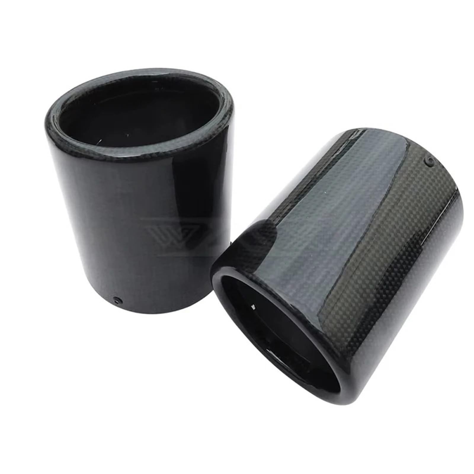 Endrohrblende Für Cayenne Für 718 2004-2022 Automodifiziertes Zubehör Autoauspuffspitzen Schalldämpfer Carbonfaser-Hinterauspuffspitze Auto Auspuff Endrohr(Gloss Black) von ONETREND