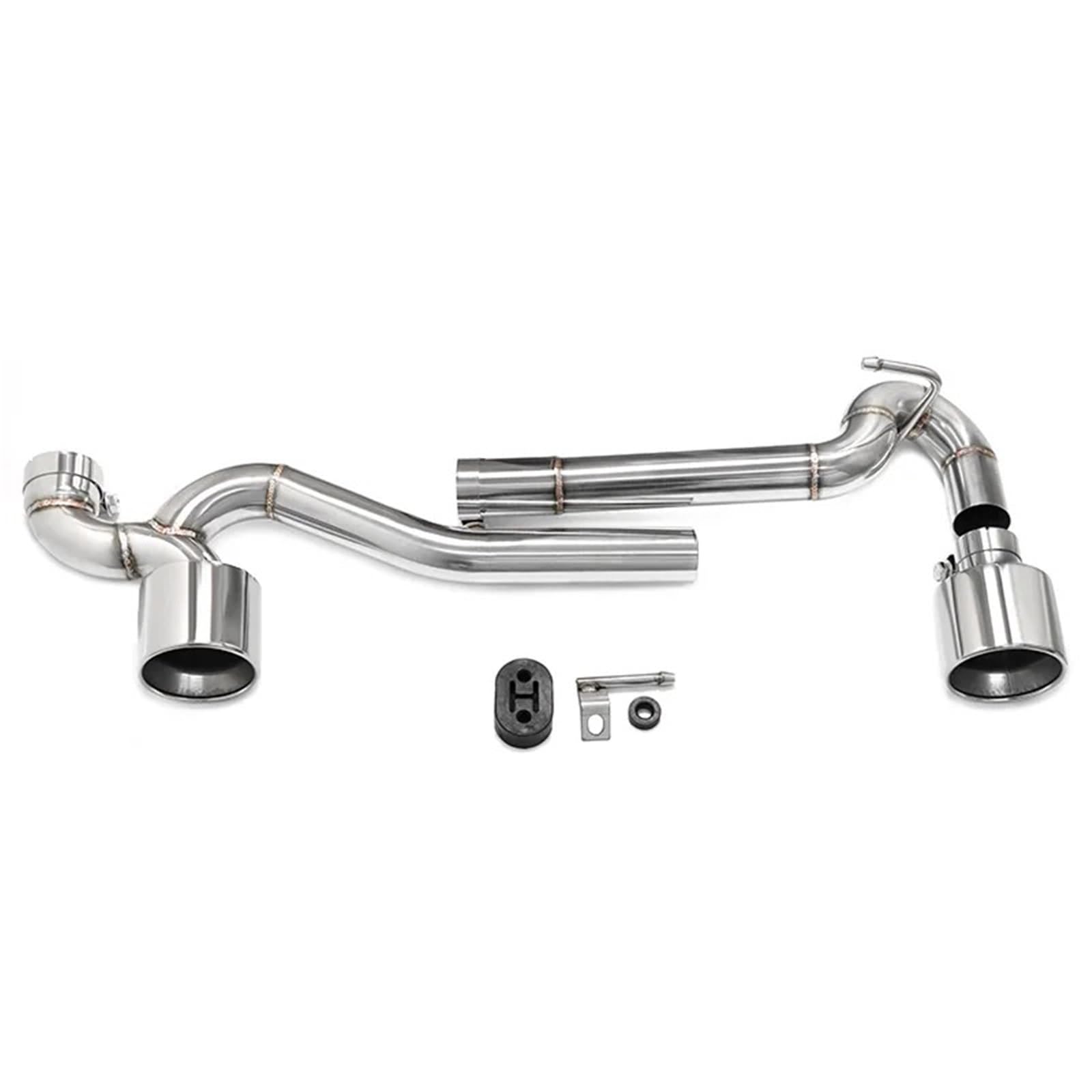 Endrohrblende Für E90 E92 320i 318i Auspuffrohr Edelstahl Schalldämpfer Spitze Endrohr Düse Auto Zubehör Doppel Auspuff Spitze Auto Auspuff Endrohr(Silver) von ONETREND