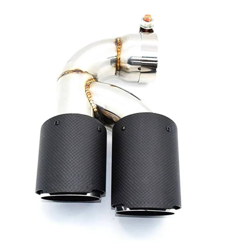 Endrohrblende Für F20 118i 120i 116i 1er-Reihe Edelstahl-Doppelauspuffrohr Schalldämpferspitze Endrohrdüse 1 PCS Doppelauspuffspitze Auto Auspuff Endrohr(120i Carbon Fiber) von ONETREND