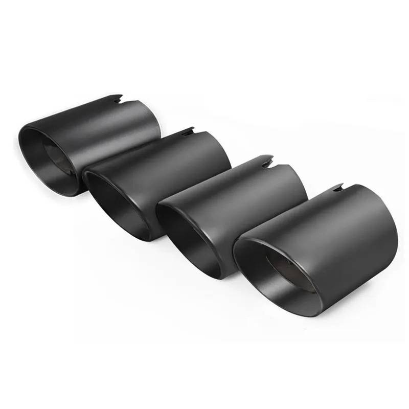 Endrohrblende Für F87 Für M2 F80 Für M3 F82 F83 Für M4 F10 Für M5 F12 F13 M6 Direkte Passform Universal-Passform Auspuffblenden Schwarz 4 Stück Schräger Auslass Auto Auspuff Endrohr(Matte Black) von ONETREND