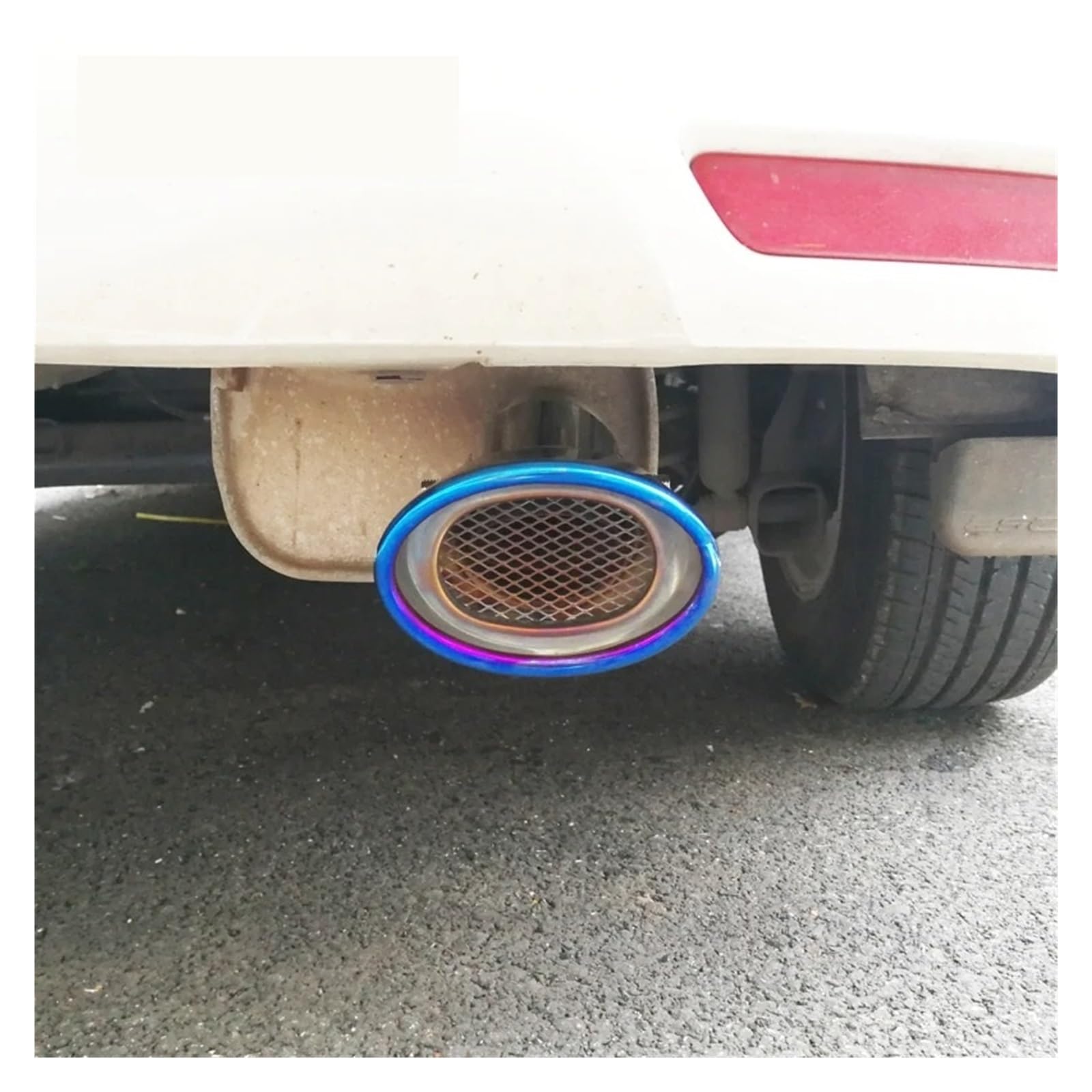 Endrohrblende Für Ford Für Focus 2 3 4 Für Fusion Für Fiesta MK2 MK3 MK4 Auto Auto Auspuff Schalldämpfer Hinten Schwanz Throat Liner Zubehör Auto Auspuff Endrohr(Blue) von ONETREND