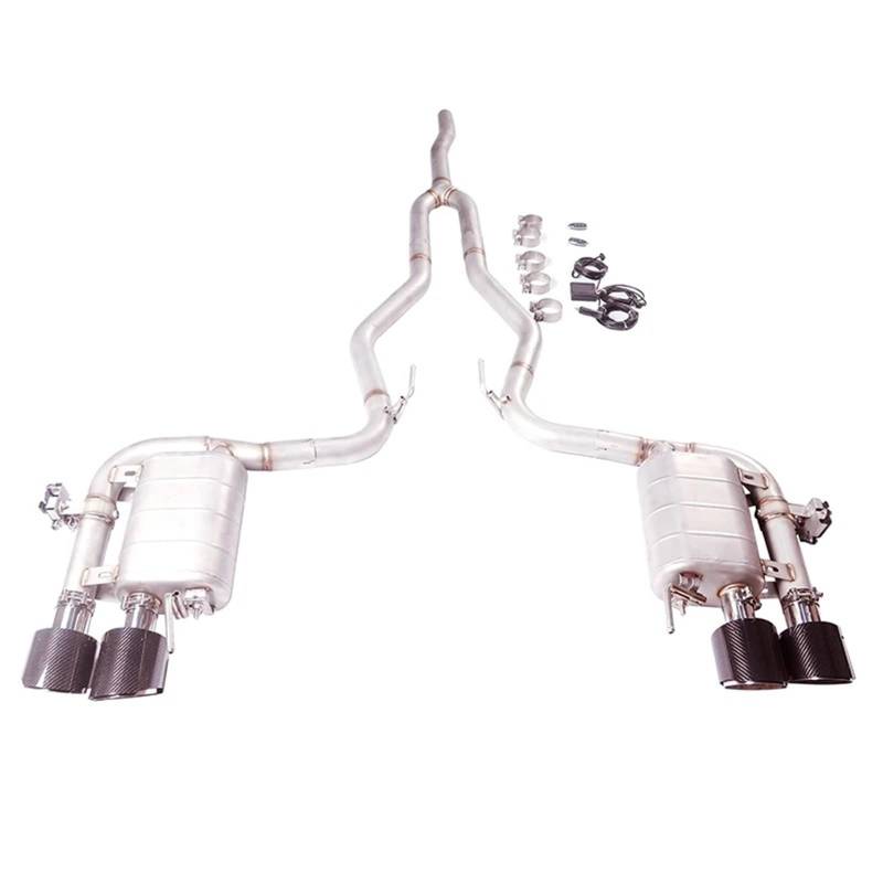 Endrohrblende Für Ford Für Mustang 2,3 T 304 GT500 2015-2021 Edelstahl Ventil Abgasanlage Vier-Outlet Auto Auspuff Endrohr von ONETREND