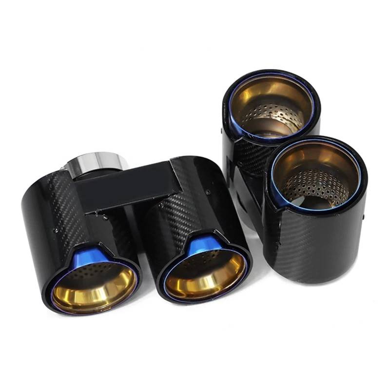 Endrohrblende Für G20 G21 330i 330d 330e 320i Rundschalldämpfer Quad Edelstahl Carbon Fiber Endrohr Auspuffanlage Auto Auspuff Endrohr(Carbon Fiber D) von ONETREND