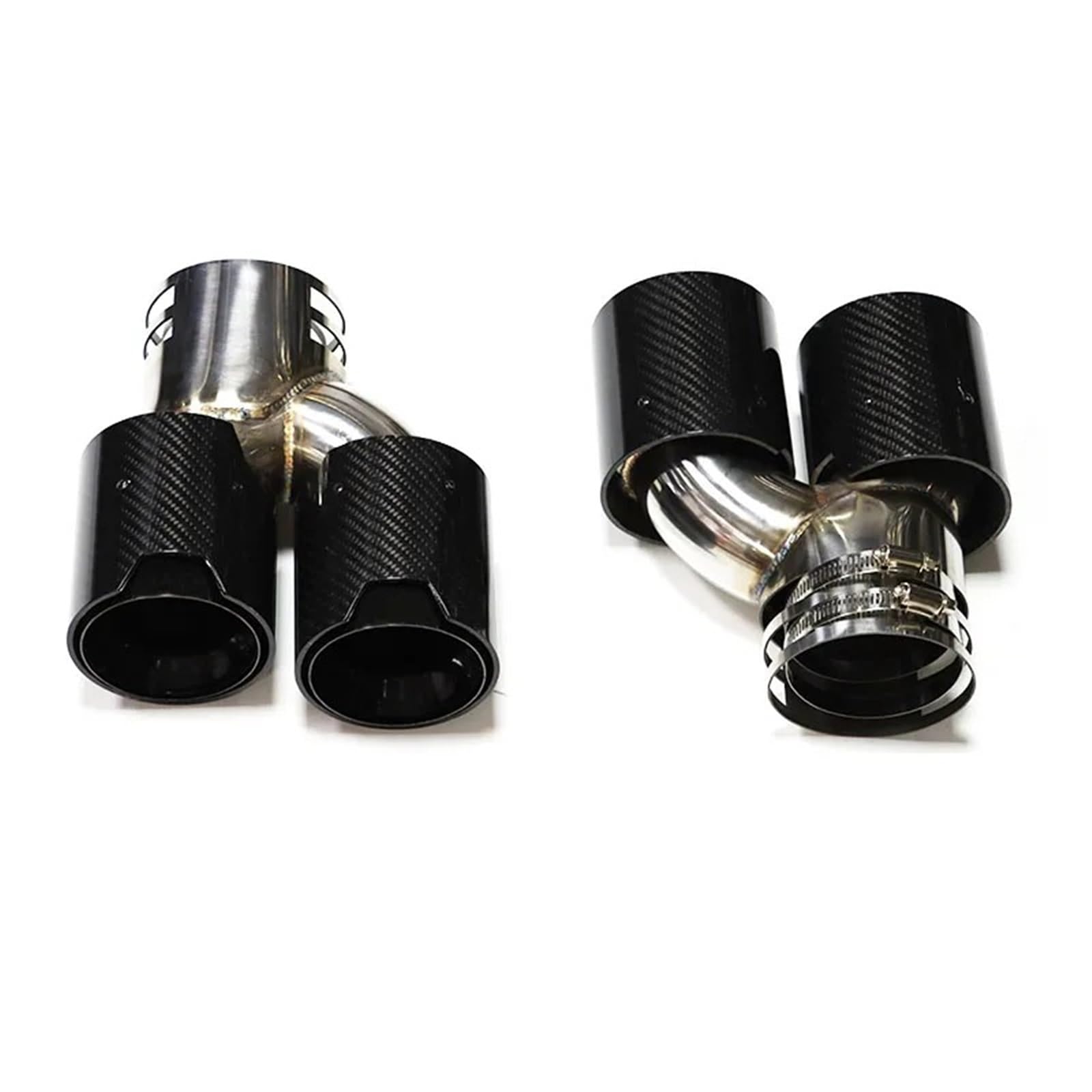 Endrohrblende Für G20 G21 M340 G23 G26 M440i G42 M240i Auspuffendrohr Schalldämpfer Auspuffanlage Düse Doppelleistung Auspuffauslass Auto Auspuff Endrohr(Carbon Fiber B) von ONETREND