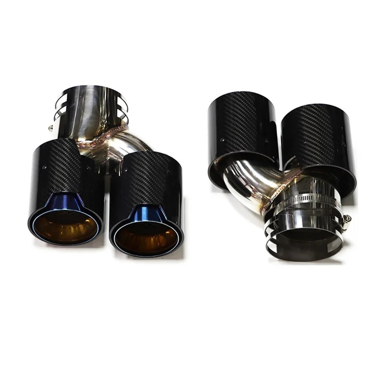 Endrohrblende Für G20 G21 M340 G23 G26 M440i G42 M240i Auspuffendrohr Schalldämpfer Auspuffanlage Düse Doppelleistung Auspuffauslass Auto Auspuff Endrohr(Carbon Fiber C) von ONETREND