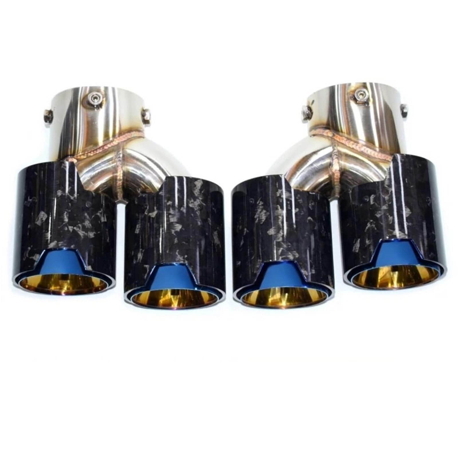Endrohrblende Für G42 M240i G20 G21 M340 G23 M440 Dual Performance Auto Auspuffblende Auspuffrohr Schalldämpfer Auspuffanlage Düse Auto Auspuff Endrohr(Silver) von ONETREND