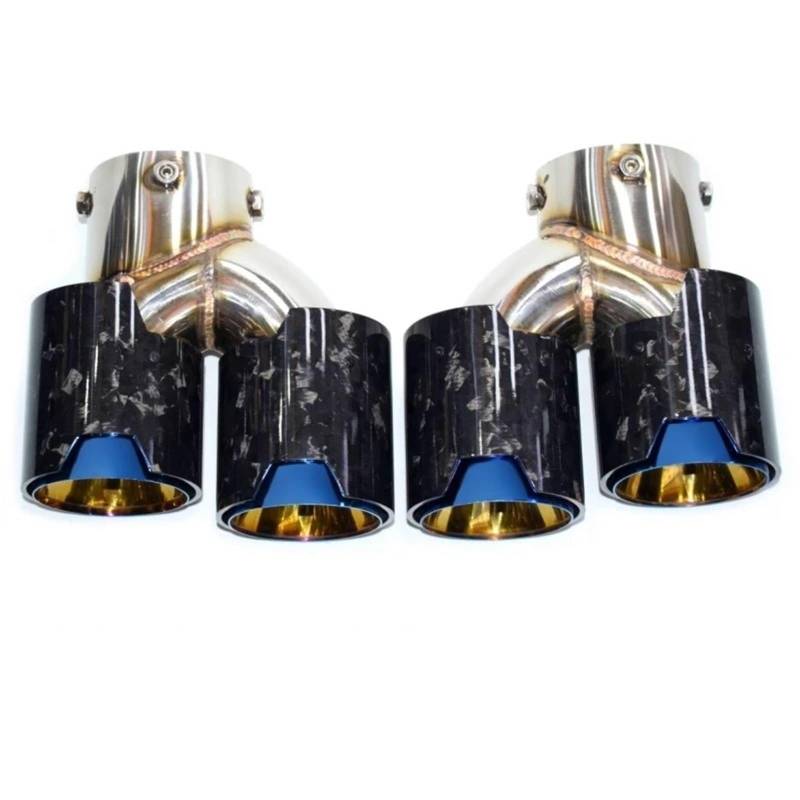 Endrohrblende Für G42 M240i G20 G21 M340 G23 M440 Dual Performance Auto Auspuffblende Auspuffrohr Schalldämpfer Auspuffanlage Düse Auto Auspuff Endrohr(Silver) von ONETREND