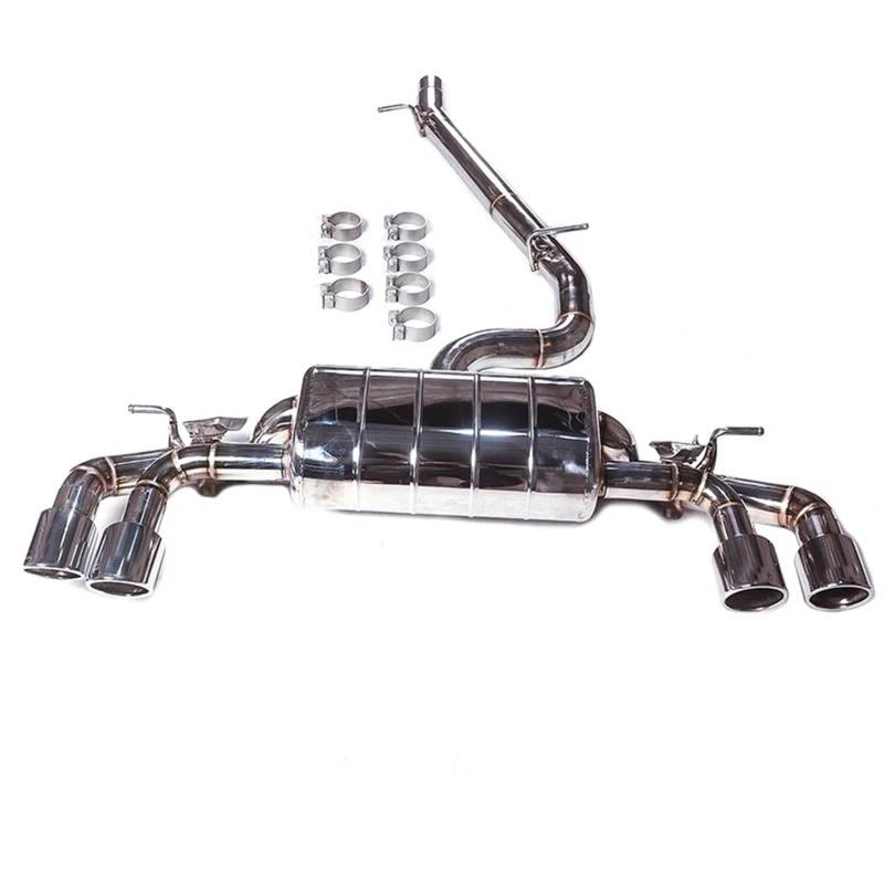 Endrohrblende Für Golf 7R 2.0T 2015-2016 Catback 304 Edelstahl-Auspuffanlage Schalldämpferventilsteuerung Der Automotor Auto Auspuff Endrohr von ONETREND