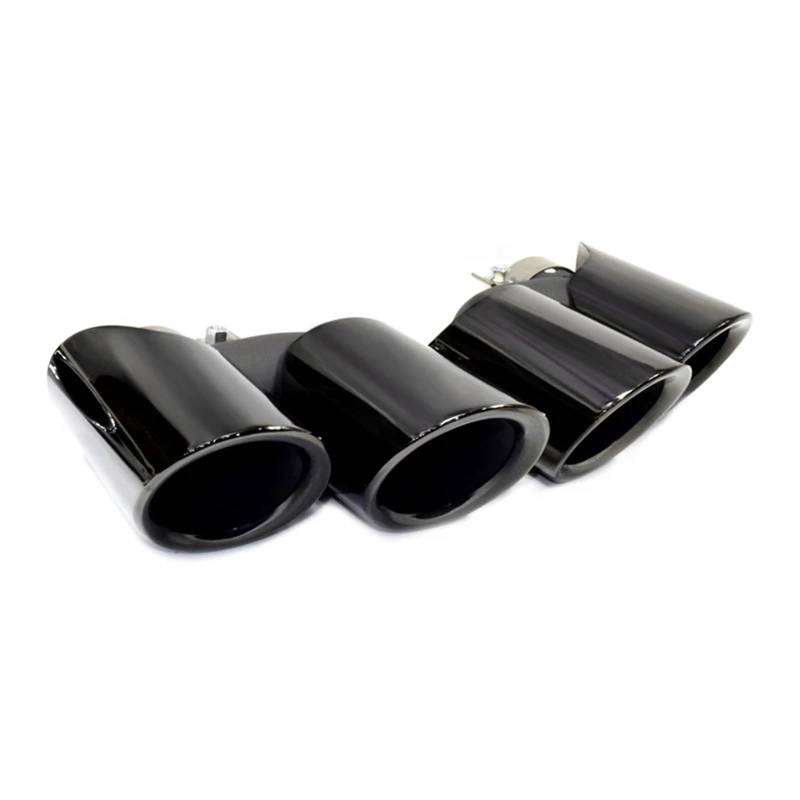 Endrohrblende Für Macan 2.0t 2018-2024 Quad Schalldämpfer Spitze Auspuff System Düse Schwarz Endrohr 1 Paar/Lot Auto Auspuff Spitze Auto Auspuff Endrohr(G*TS Black) von ONETREND