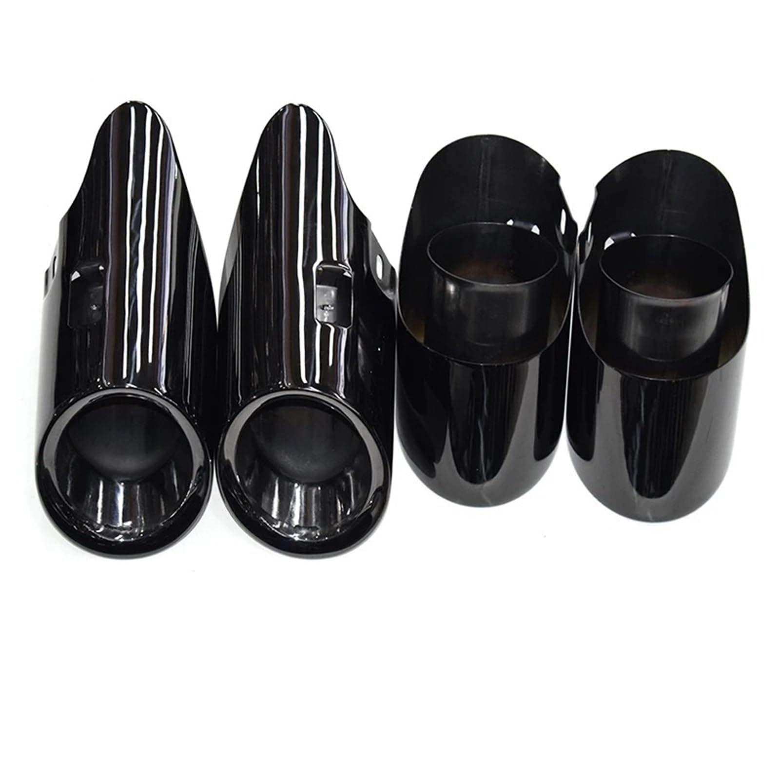 Endrohrblende Für Macan S 2.9T 3.0T 2014-2024 Auspuffrohr Schwarz Edelstahl Schalldämpfer Spitze Düse Auspuff Kopf Auto Auspuff Endrohr(Black) von ONETREND