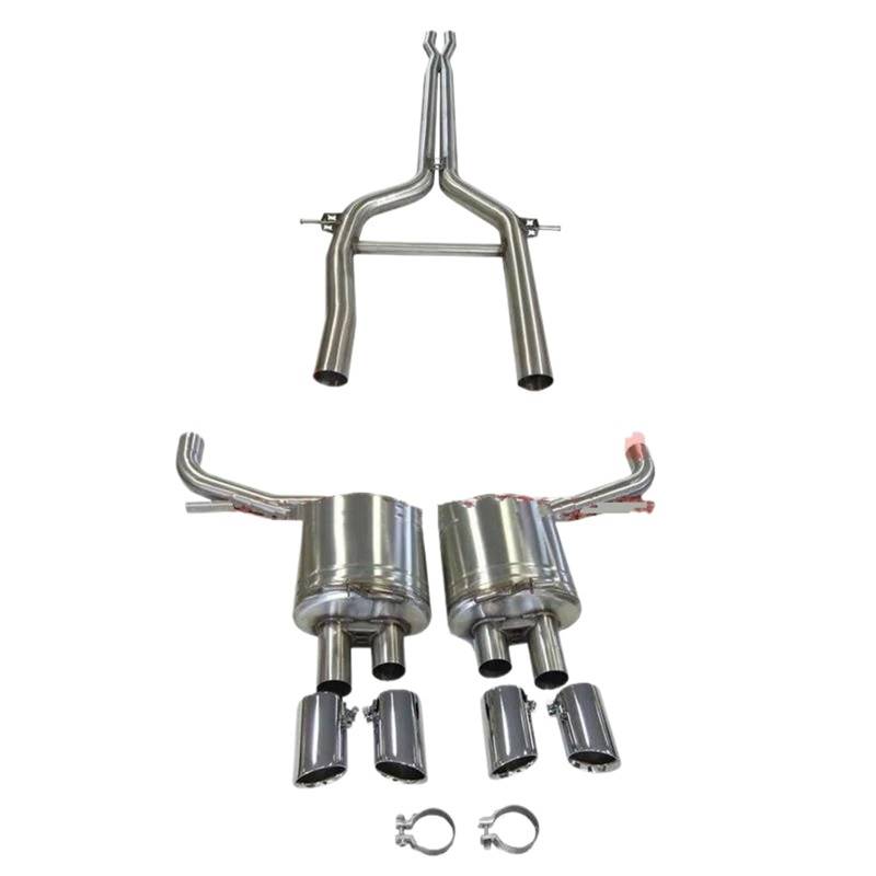 Endrohrblende Für Panamera Für Teile 970 4.8L 2010-2016 Auto Auto 4S Cat Back Auspuff Catback System Dual Tips Schalldämpfer Auto Auspuff Endrohr von ONETREND