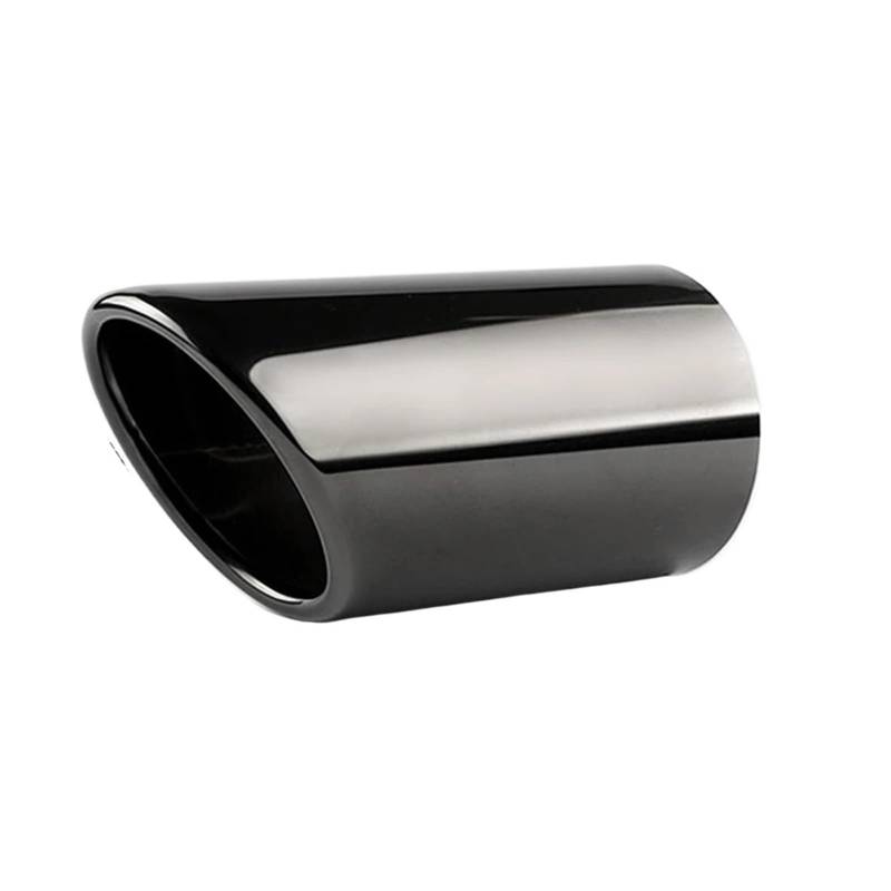 Endrohrblende Für VW Für Tiguan 2016 Auspuffanlagen Zubehör 2 Stück 70mm Edelstahl Auto Auspuff Schalldämpfer Spitze Rohre Abdeckungen Auto Auspuff Endrohr(2Pcs-Black) von ONETREND