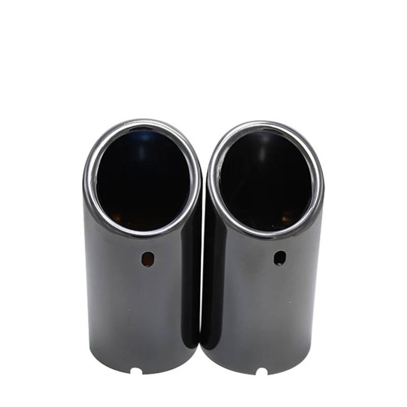 Endrohrblende Für VW Für Tiguan MK2 Für Golf 6 7 Mk7 Für Jetta Mk6 1.4T 1.6L Auspuffendrohr 70mm Edelstahl-Autoauspuff Auto Auspuff Endrohr(2pcs Black) von ONETREND