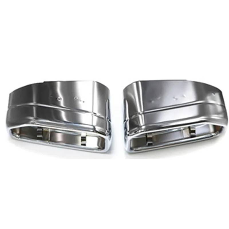 Endrohrblende Für X3 G01 Für X4 G02 2019 2020 X-Serie Schalldämpferspitze Düse 1 Paar Schwarze Auto-Auspuffspitze 304 Edelstahl Quadratisches Auspuffrohr Auto Auspuff Endrohr(Silver Cover LR) von ONETREND