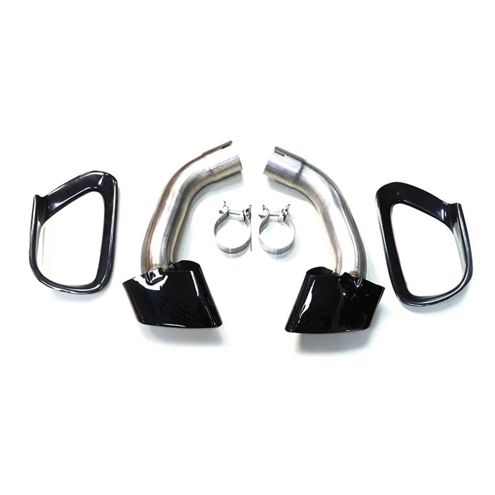 Endrohrblende Für X5 E70 V8 Look 2007-2010 Auspuffrohr 304 Edelstahl Schalldämpferspitze Autoauspuffendrohrdüse 1 Paar Auspuffspitze Auto Auspuff Endrohr(Black Exhaust Cover) von ONETREND