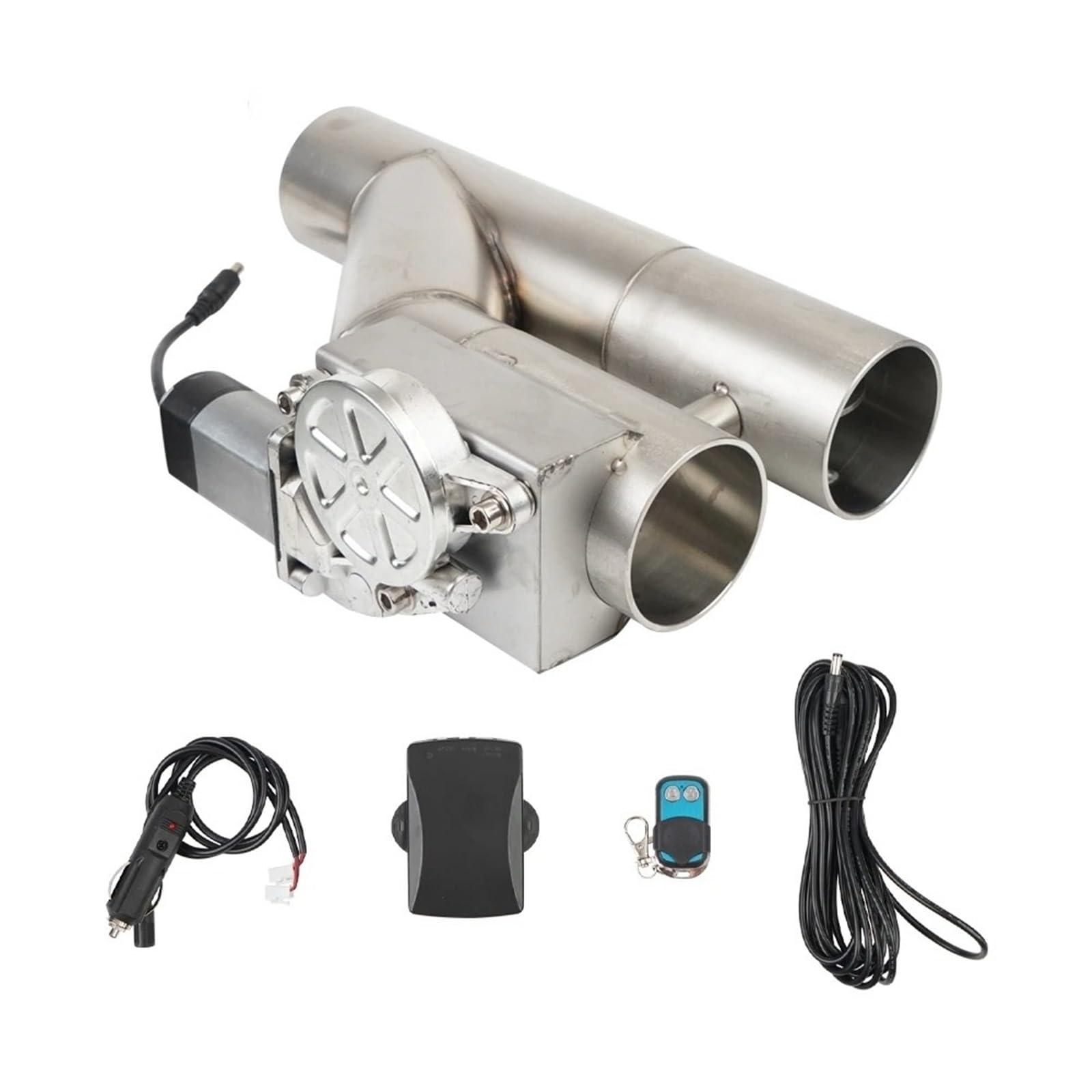 Endrohrblende Universal 2,5 '' 3 "Doppelventil Elektrische Auspuffrohr Schalldämpfer Auspuff Cut Out Ventil Kit Edelstahl TP-1028A Auto Auspuff Endrohr(2.5 inches) von ONETREND