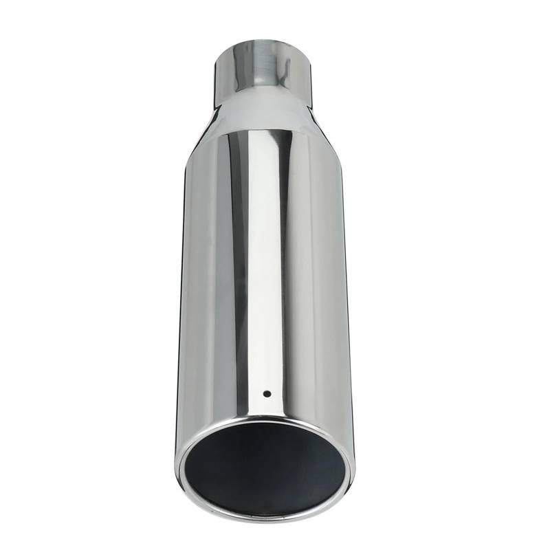 Endrohrblende Universal Auto Gerade Auspuff Spitze 2,5 Zoll Einlass 4 Zoll Auslass 12 Zoll Länge Edelstahl Schalldämpfer Spitze Für Auto Endrohr Auto Auspuff Endrohr von ONETREND