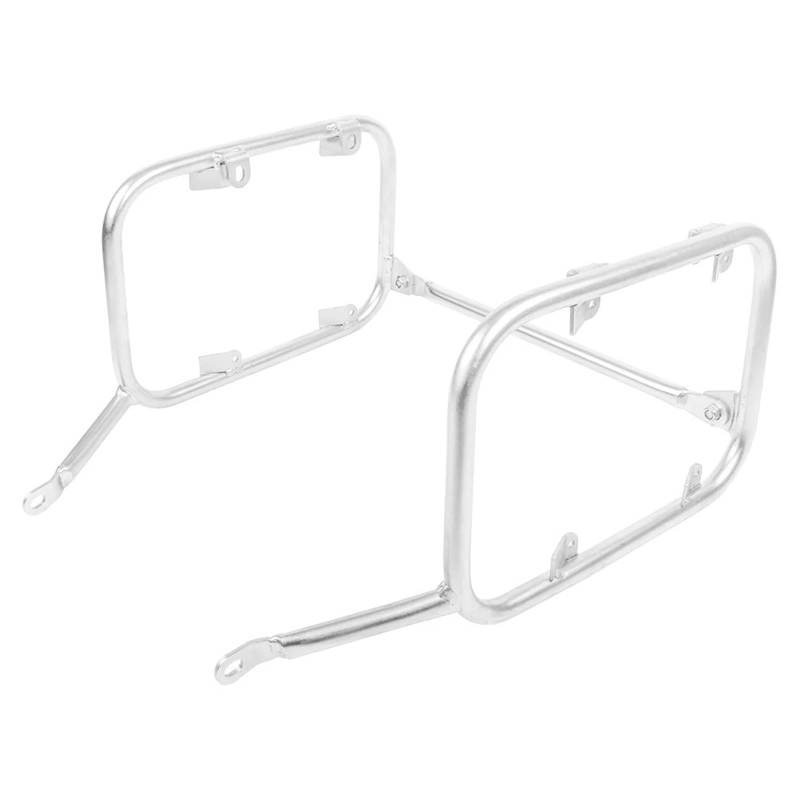 Für Colove Für KY500X Motorrad Edelstahl Gepäckbox Rack Gepäckträger Rahmen Seitenkoffer Toolbox Unterstützung Halterung Motorrad Gepäckträger Hinten(Silver Pannier Rack) von ONETREND